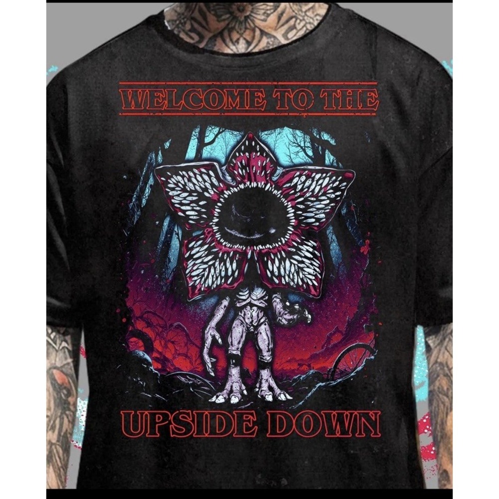 Welcome To The Upside Down‎ Sci-Fi Horror Inspired  T-Shirt  Unisex Adult 3XL